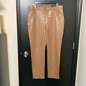 Chicos size 3 slimming pant. Leather sheen (not actual leather). New with tags.
